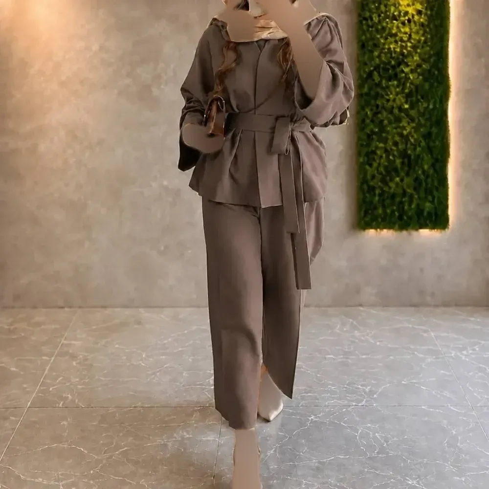 کت شلوار زنانه مازراتی دوخت مزونی مدل نبات