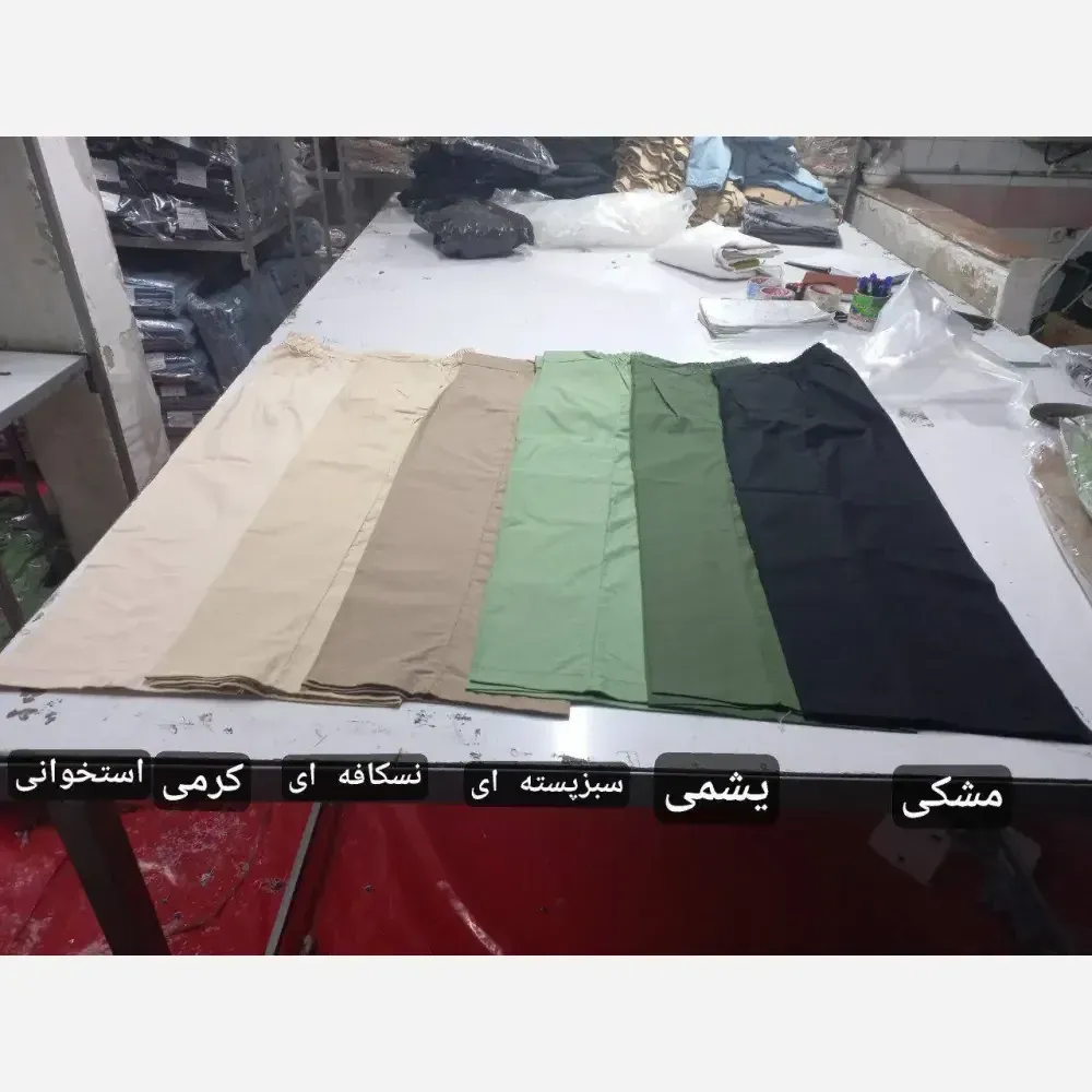 شلوار بگ لنین زنانه پشت کش قد 105 رنگ بندی متنوع سایز L تا XXL