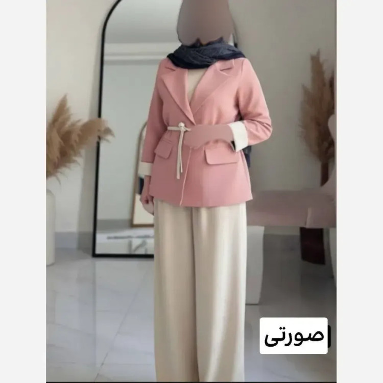 کت و شلوار زنانه مدل یسنا جنس مازراتی فری سایز تا 46
