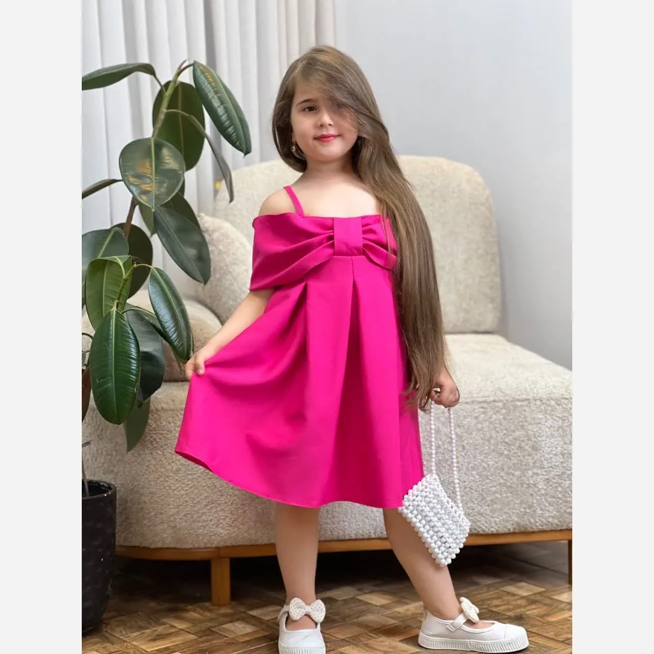 سارافون دخترانه مازراتی طرح پاپیون سایز 40 تا 60 مناسب 2 تا 11 سال