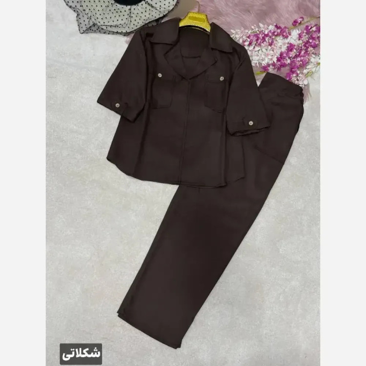ست اسپرت شاواز فری سایز لنینت زنانه شومیز و شلوار در رنگبندی متنوع