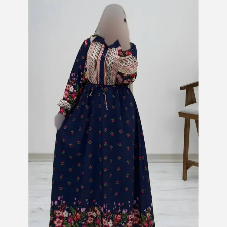 پیراهن ساحلی لاله فلور نخ زنانه فری سایز سورمه ای مشکی قرمز مشکی صورتی