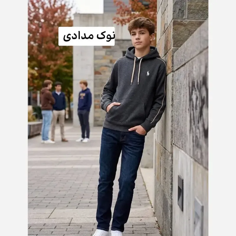 هودی پنبه داخل کرکی ضخیم اسپرت رنگی سایز 60 تا 70