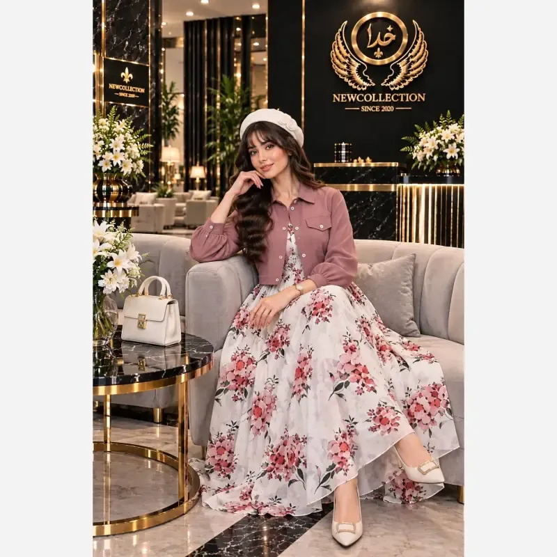 ست ساحلی و کت دیبا جنس زیره بوگاتی و رویه صوفیا سایز 38 تا 46 فری