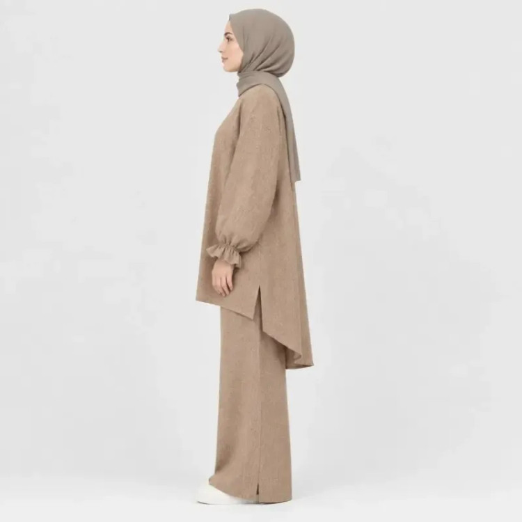 شومیز تک آستین سه ربع لنین مراکشی زنانه