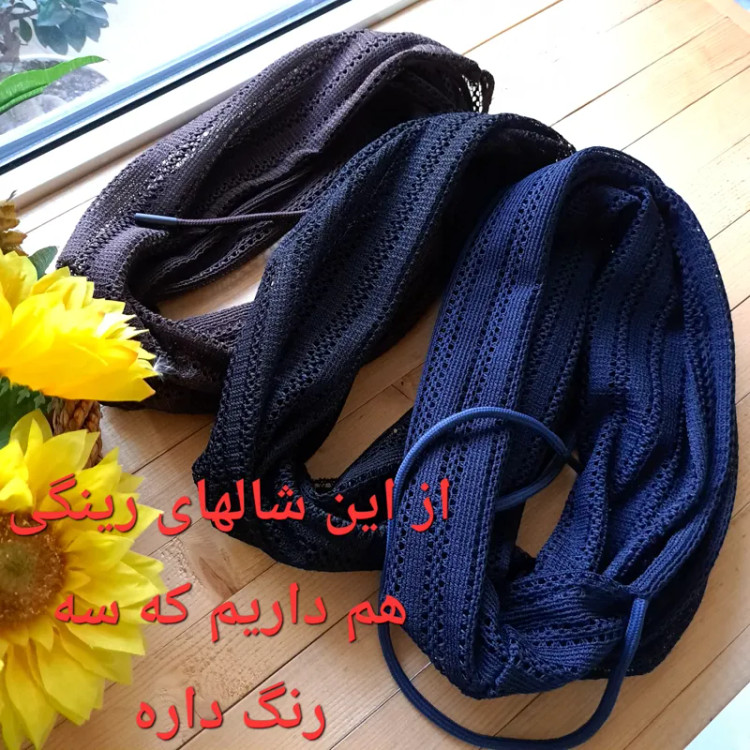 مینی اسکارف مجلسی سه گوش گیپور ابعاد 75 در 75 سانتیمتر