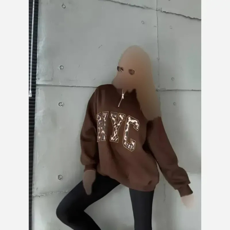 دورس نیم زیپ پلنگی NYC فری سایز دورس اسپان داخل کرکی