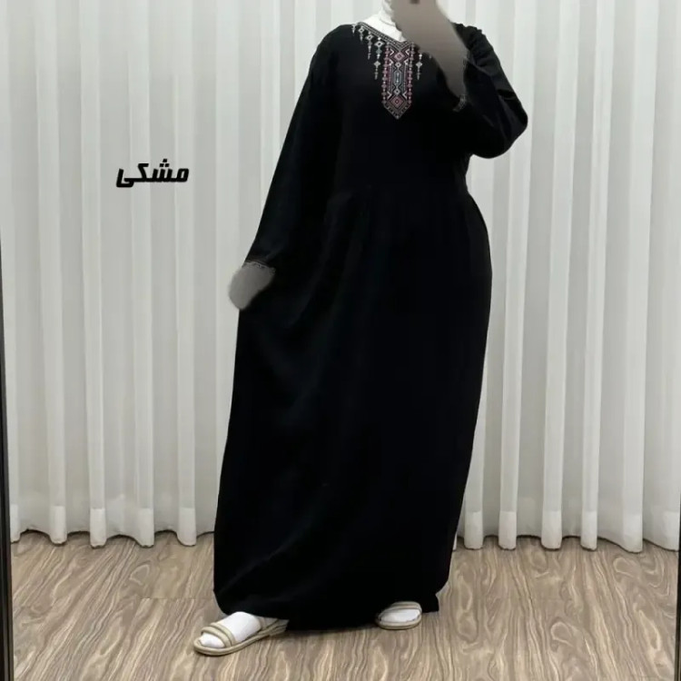 پیراهن ساحلی نخی زنانه مدل آتریسا فری سایز مناسب تا سایز 48 بهمراه کمربند