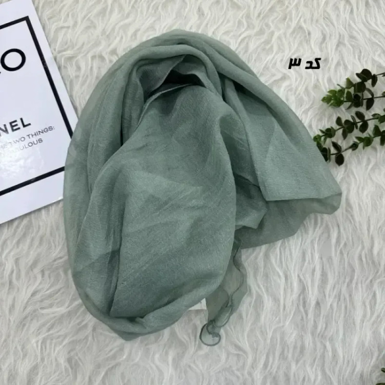 شال حریر کاغذی قواره بزرگ 70 در 230 سانتیمتر بدون لغزش از روی سر