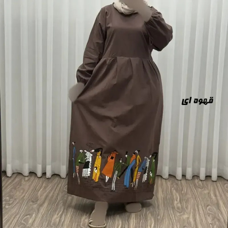 پیراهن ساحلی زنانه لینن فری سایز مدل کمرکش مناسب تا سایز 48